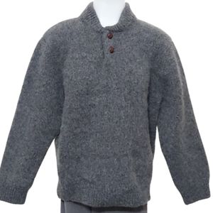LL Bean Thick Lambswool 2 Button Top Sweater